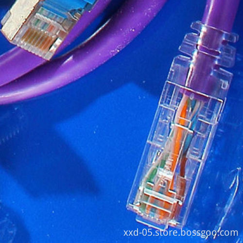 Cat5/5e/6/6a Patch Cable with 26/24AWG Stranding or Solid Bare Copper, -45-75°C Temperature
